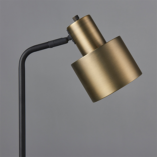 Mayfield Task Table Lamp In Matt Antique Brass And Matt Black