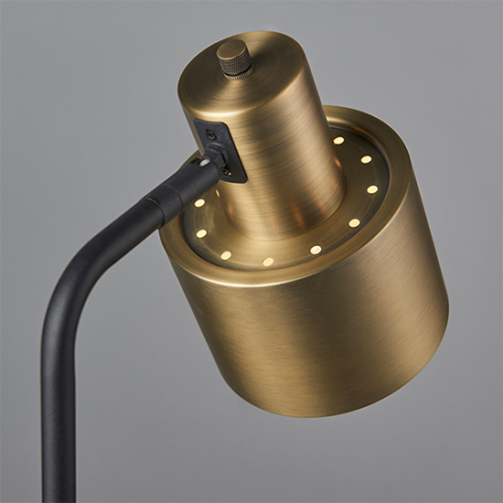 Mayfield Task Table Lamp In Matt Antique Brass And Matt Black