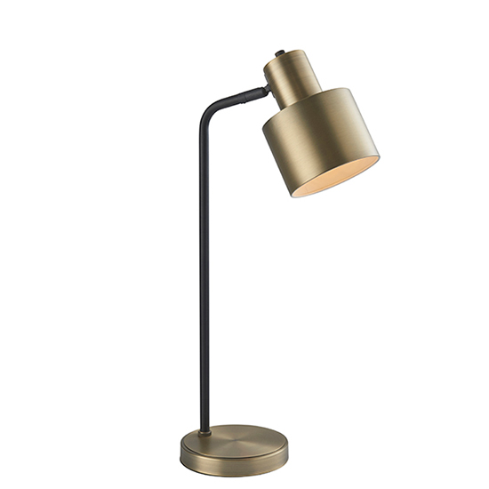 Mayfield Task Table Lamp In Matt Antique Brass And Matt Black