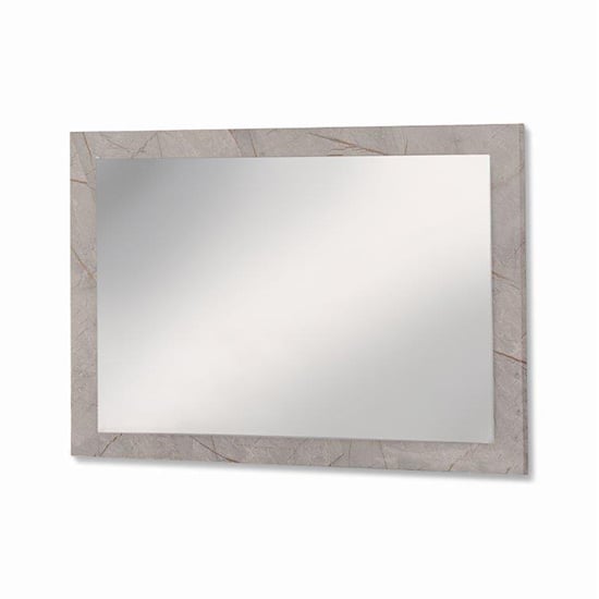 Photo of Mayon bedroom mirror in grey marble effect wooden frame