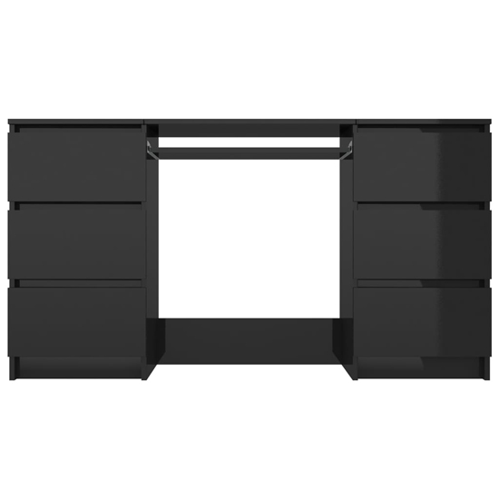 Mayra High Gloss Laptop Desk With 6 Drawers In Black_3