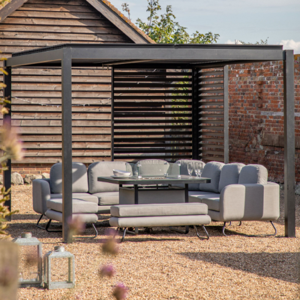 Mccook Outdoor Aluminium Gazebo In Black
