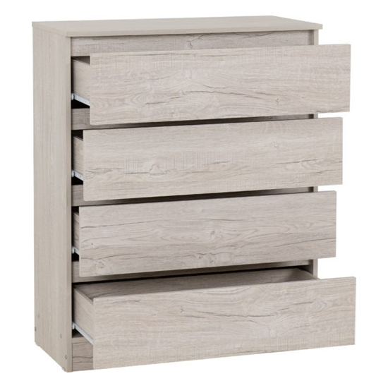 Mcgowan Wooden Chest Of 4 Drawers In Urban Snow
