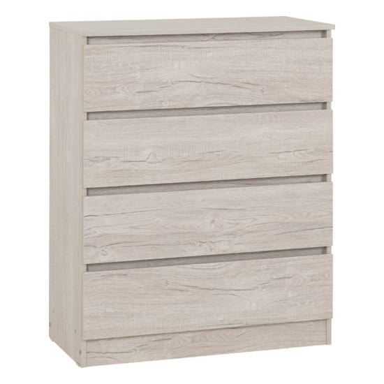 Product photograph of Mcgowan Wooden Chest Of 4 Drawers In Urban Snow from Furniture in Fashion