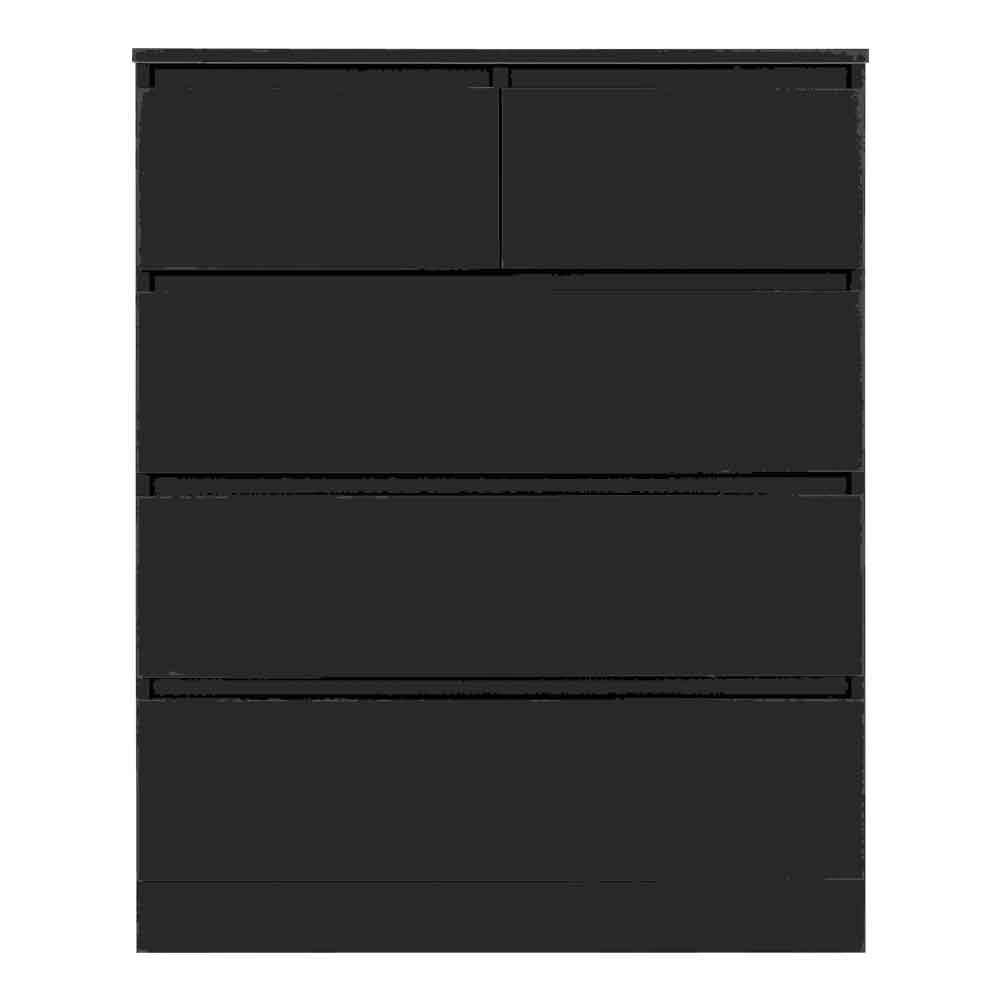 Mcgowan Wooden Chest Of 5 Drawers in Black