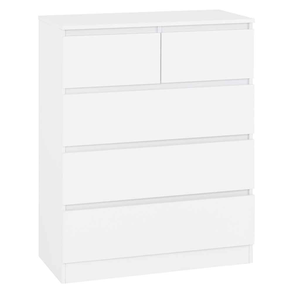 Mcgowan Wooden Chest Of 5 Drawers in White