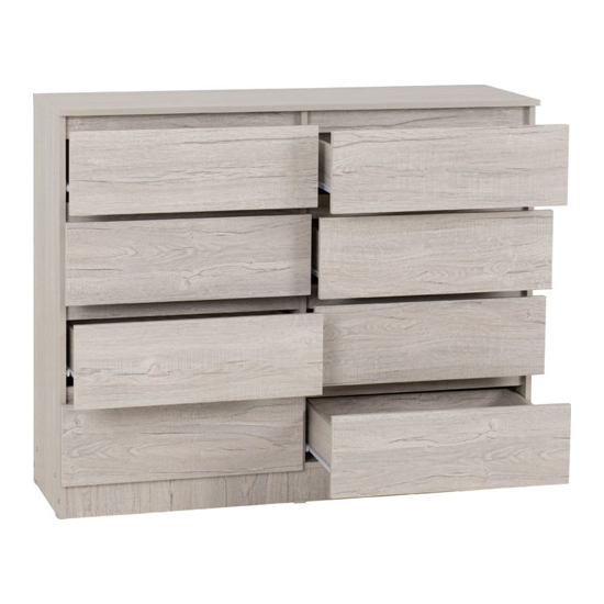 Mcgowan Wooden Chest Of 8 Drawers In Urban Snow