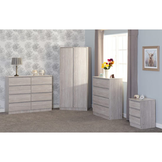 Mcgowan Wooden Chest Of 8 Drawers In Urban Snow