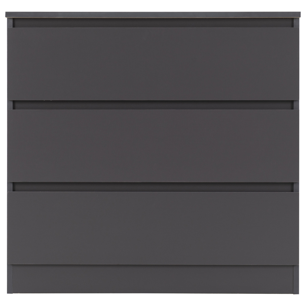 Mcgowan Wooden Chest Of Drawers In Grey With 3 Drawers