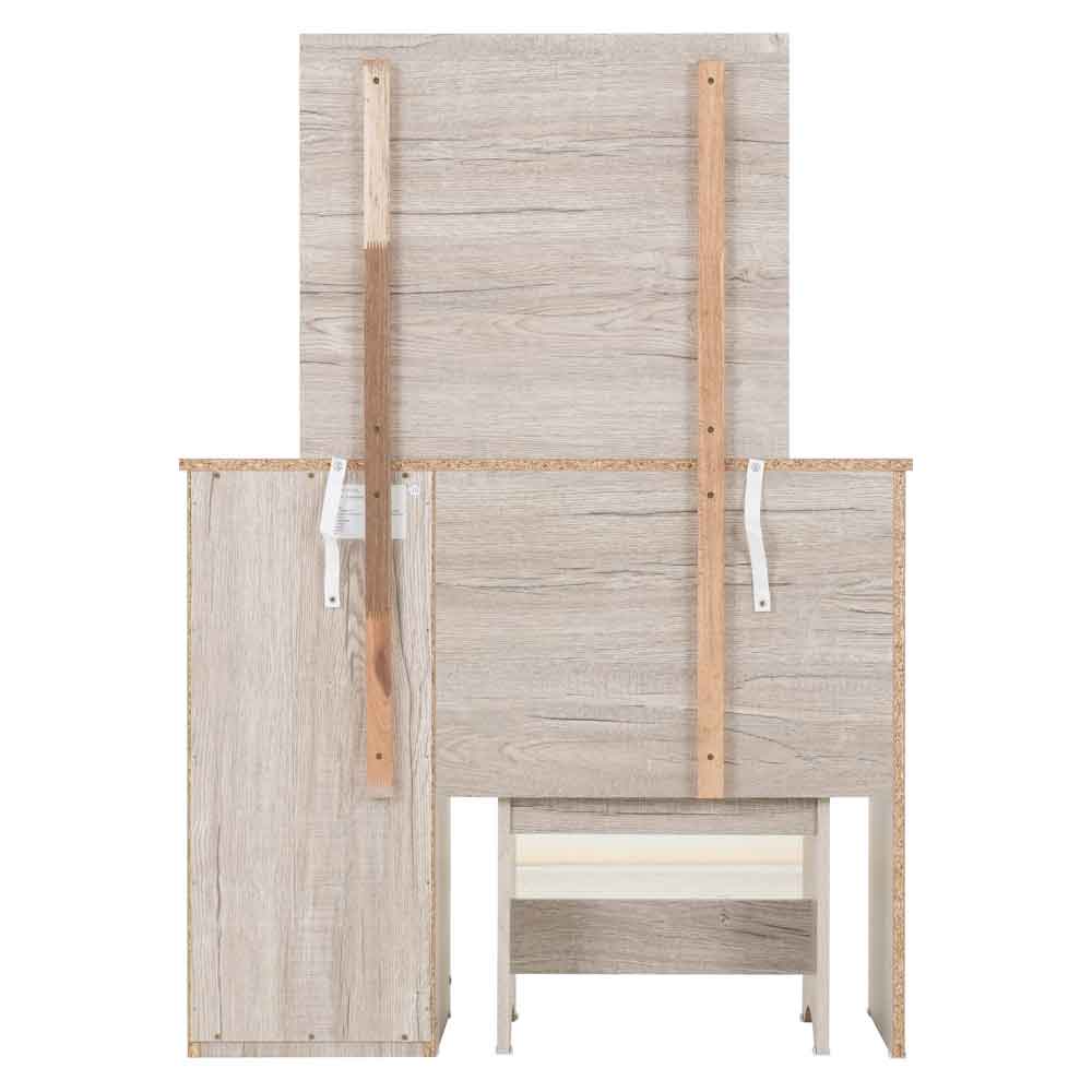 Mcgowan Wooden Dressing Table With 3 Drawers in Urban Snow