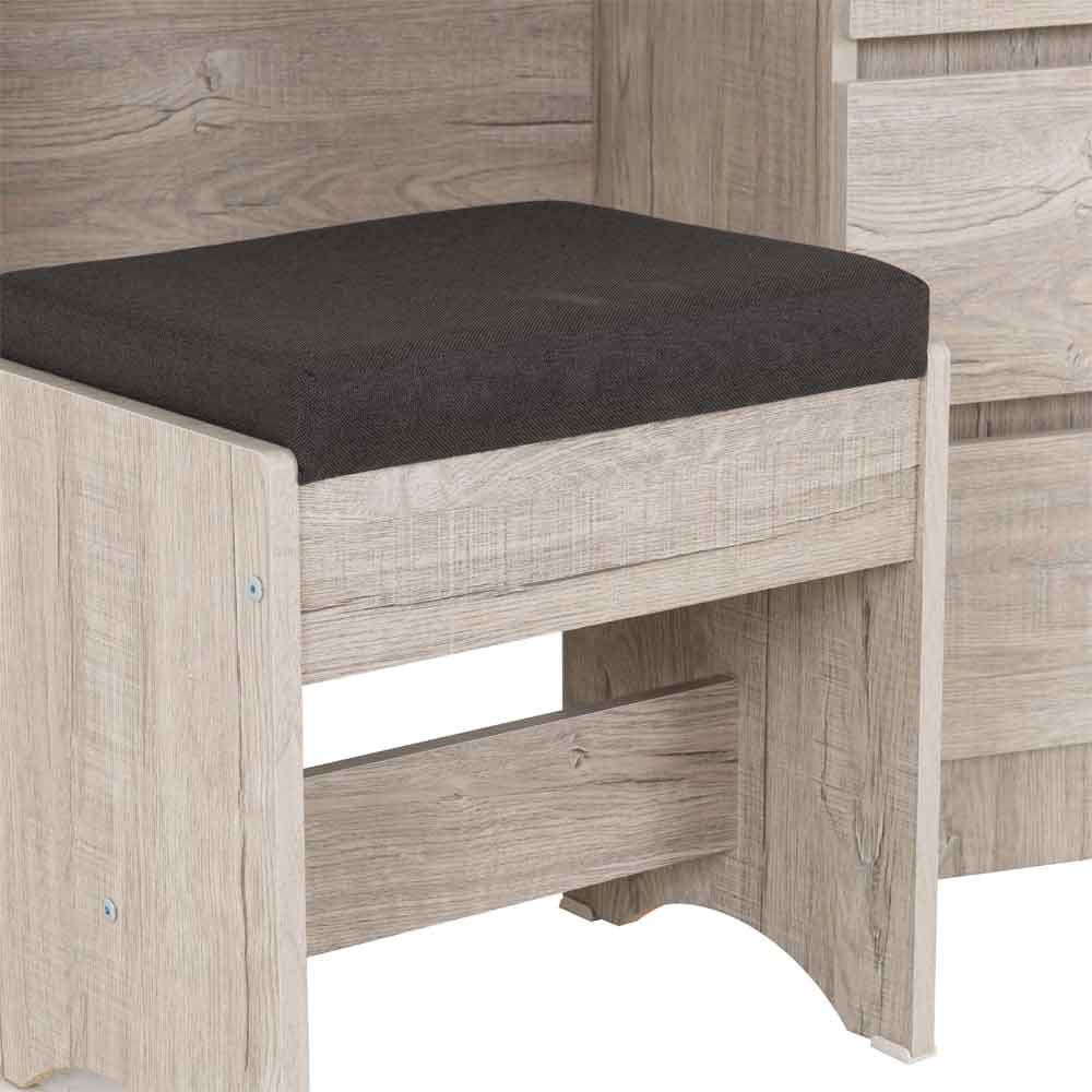 Mcgowan Wooden Dressing Table With 3 Drawers in Urban Snow