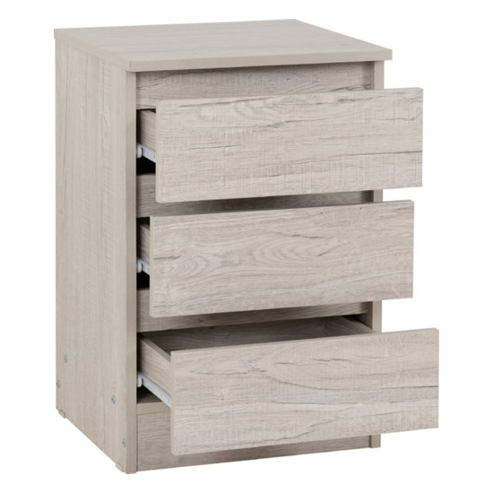 Mcgowan Wooden Trio Bedroom Furniture Set In Urban Snow