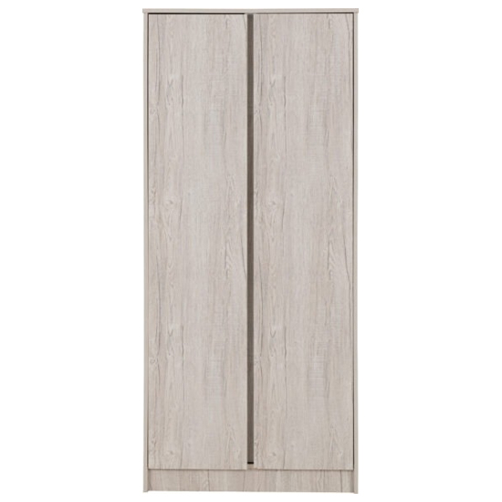 Mcgowan Wooden Wardrobe With 2 Doors In Urban Snow