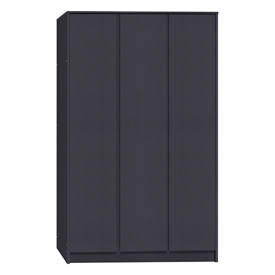 Read more about Mcgowan wooden wardrobe with 3 doors in grey