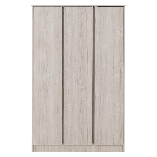 Mcgowan Wooden Wardrobe With 3 Doors In Urban Snow