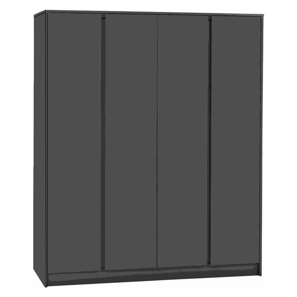 Mcgowan Wooden Wardrobe With 4 Doors in Grey