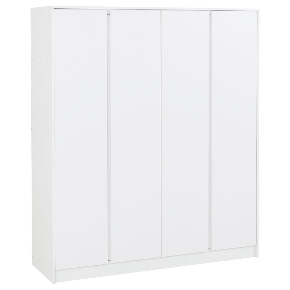 Mcgowan Wooden Wardrobe With 4 Doors in White
