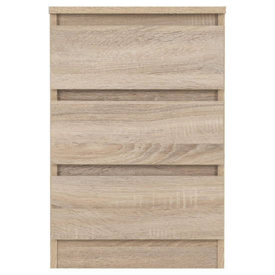 Mcgowen Sonoma Oak Wooden Bedside Cabinet 3 Drawers In Pair