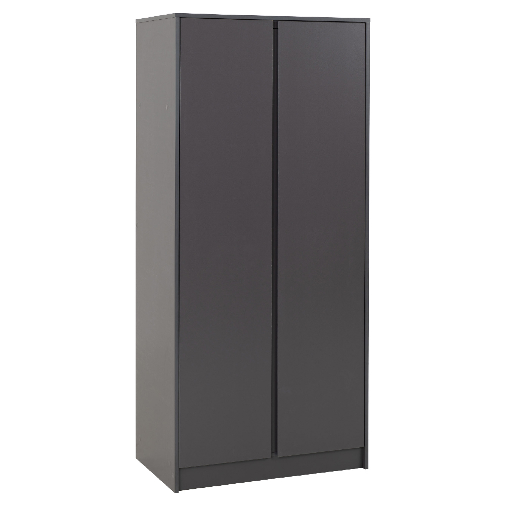 Mcgowen Wooden Bedroom Furniture Set With 2 Doors In Grey