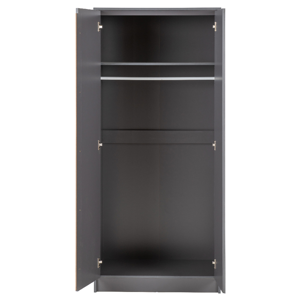 Mcgowen Wooden Bedroom Furniture Set With 2 Doors In Grey