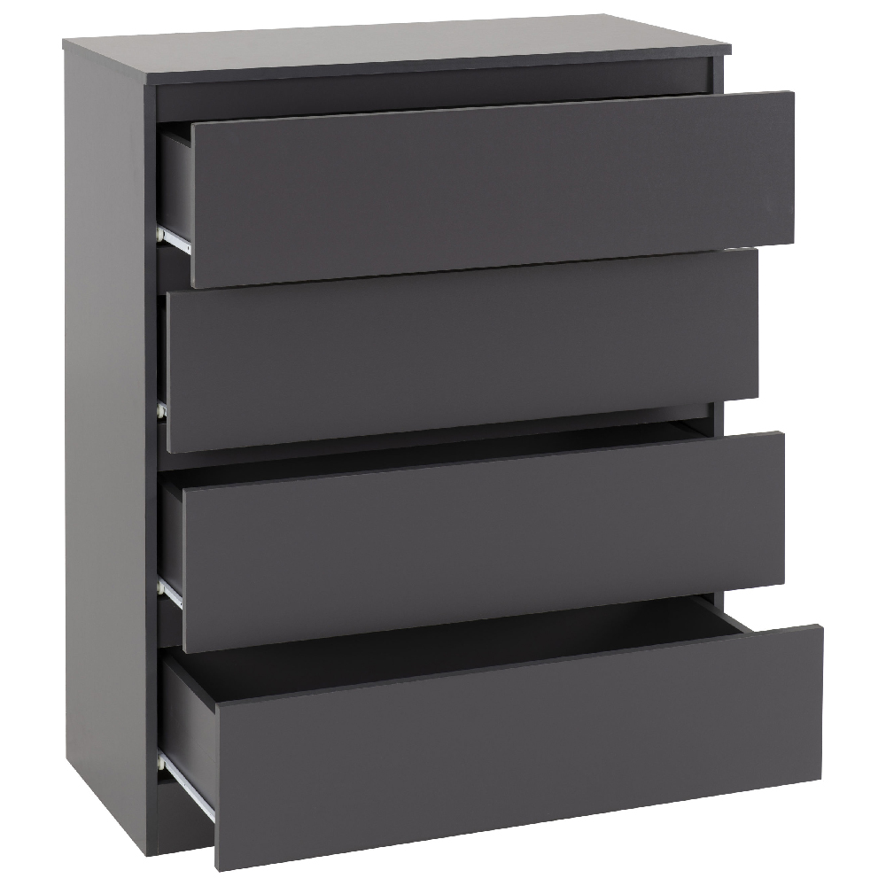 Mcgowen Wooden Bedroom Furniture Set With 2 Doors In Grey