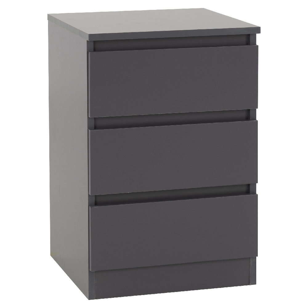 Mcgowen Wooden Bedroom Furniture Set With 2 Doors In Grey