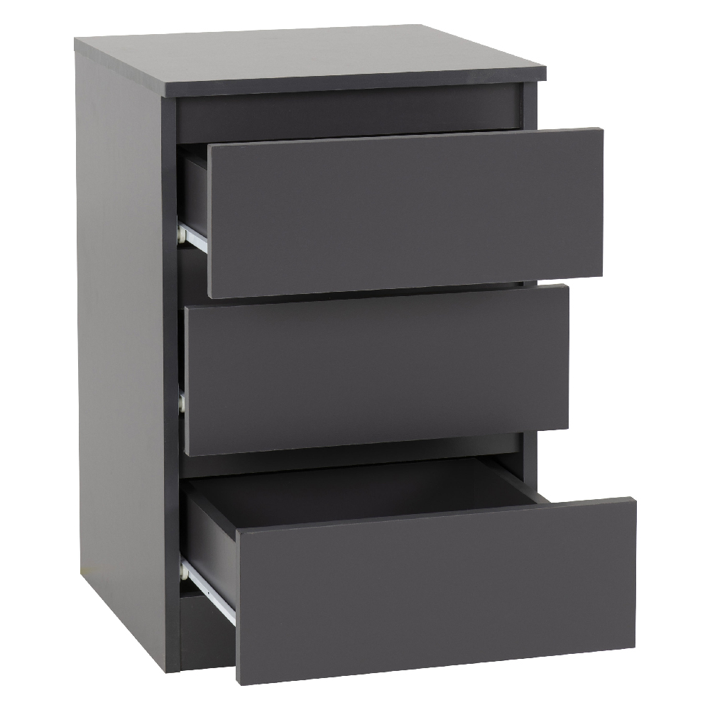 Mcgowen Wooden Bedroom Furniture Set With 2 Doors In Grey
