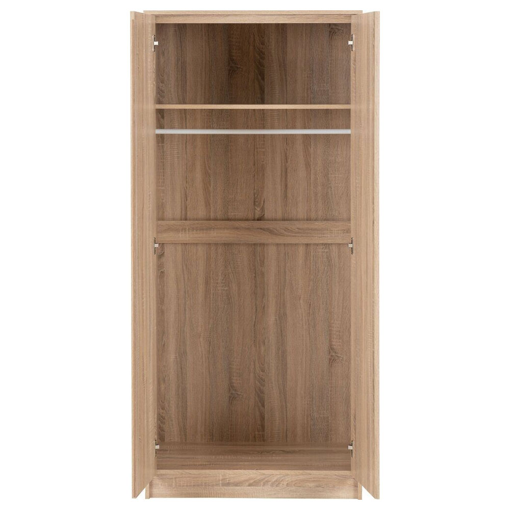Mcgowen Wooden Bedroom Furniture Set with 2 Doors in Sonoma Oak Effect