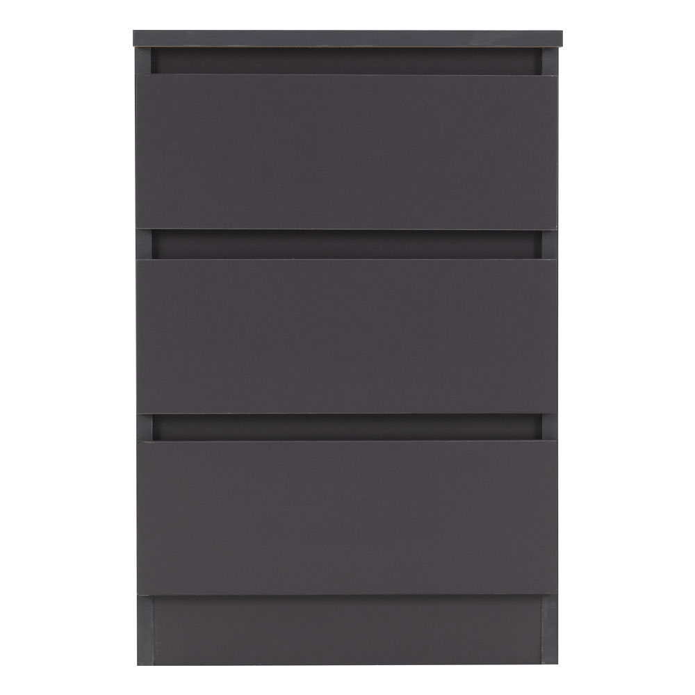 Mcgowen Wooden Bedroom Furniture Set with 3 Doors in Grey