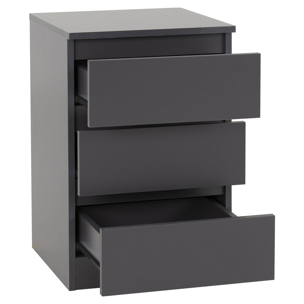 Mcgowen Wooden Bedroom Furniture Set with 3 Doors in Grey