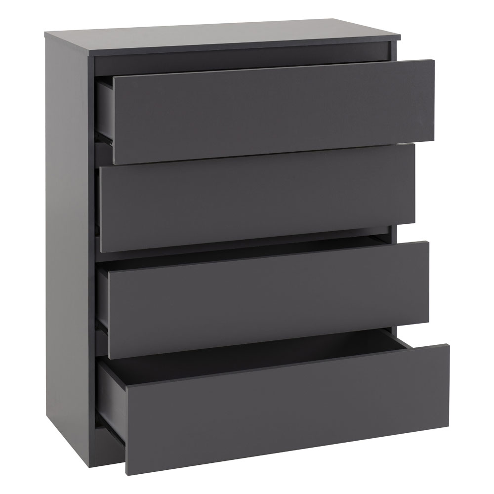 Mcgowen Wooden Bedroom Furniture Set with 3 Doors in Grey