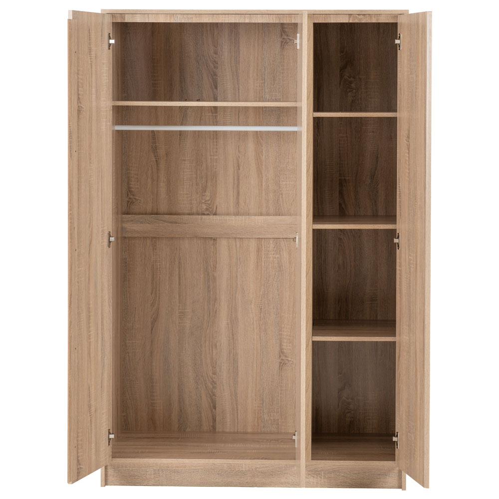 Mcgowen Wooden Bedroom Furniture Set with 3 Doors in Sonoma Oak Effect