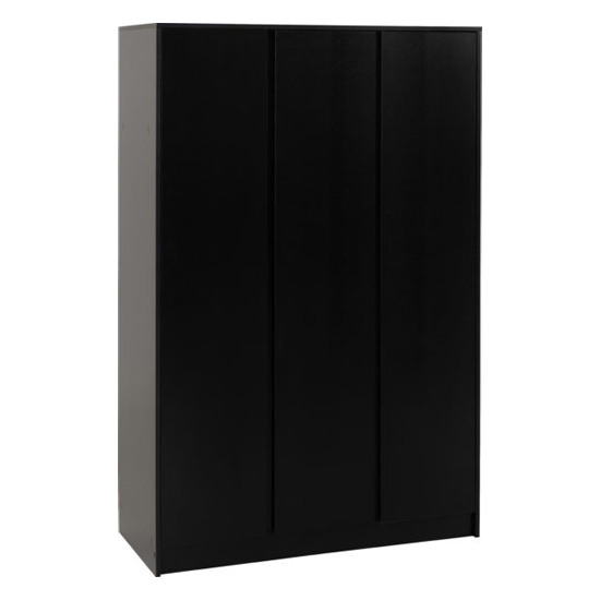 Mcgowen Wooden Bedroom Furniture Set 3 Doors Wardrobe In Black