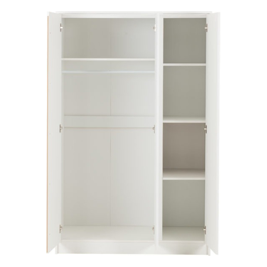 Mcgowen Wooden Bedroom Furniture Set 3 Doors Wardrobe In White