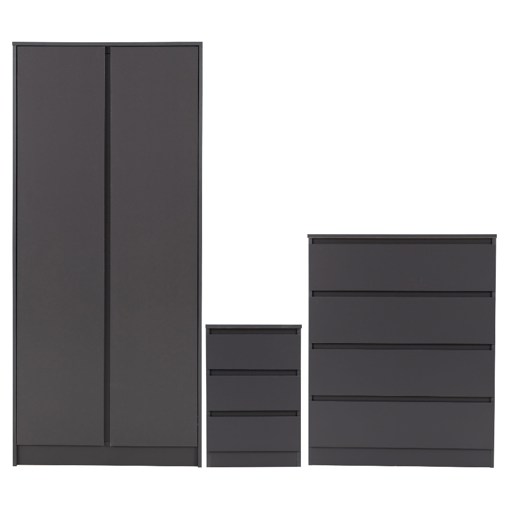 Mcgowen Wooden Bedroom Furniture Set In Grey