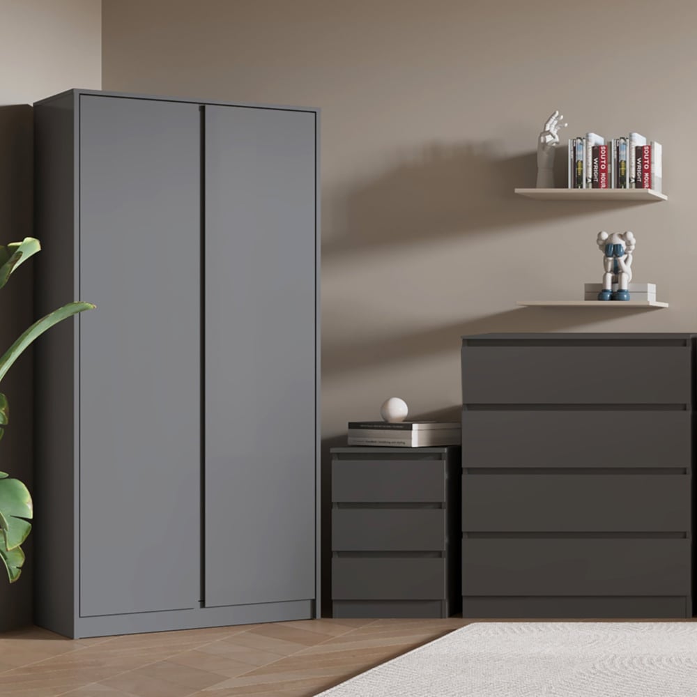 Read more about Mcgowen wooden bedroom furniture set in grey