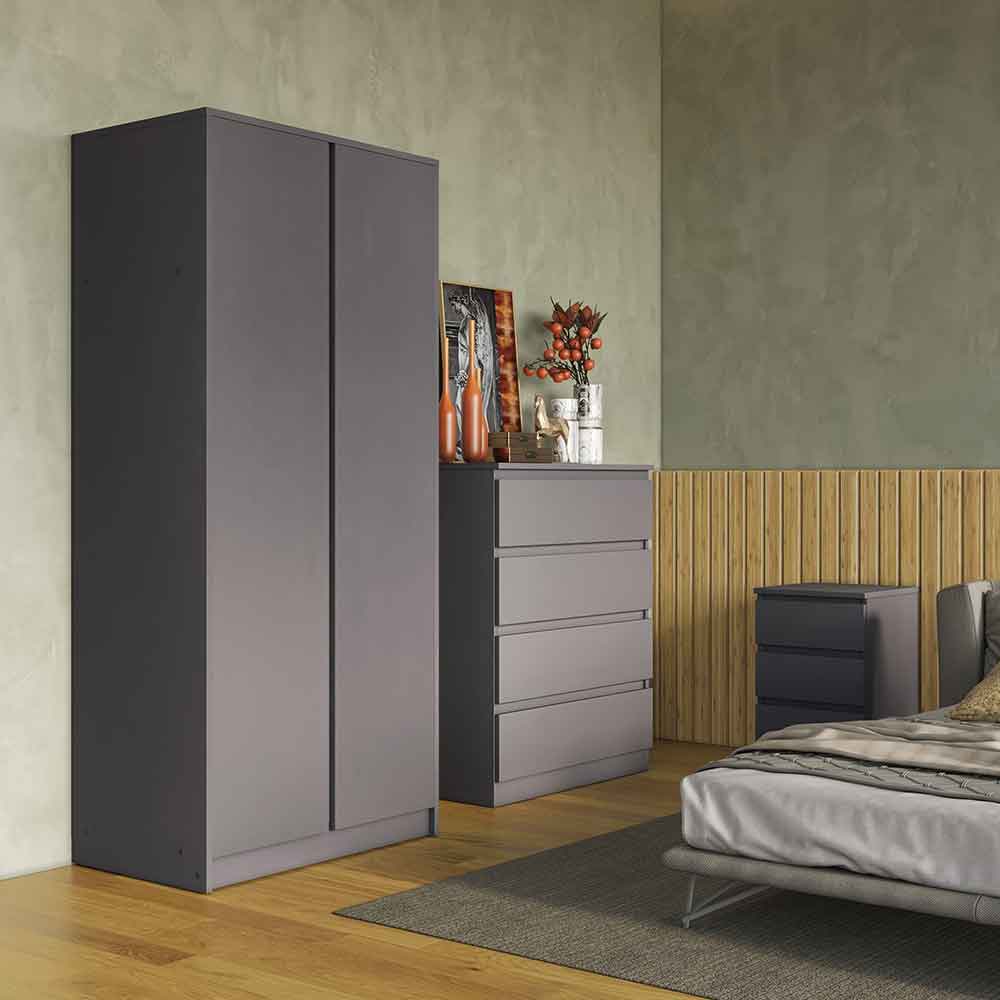 Mcgowen Wooden Bedroom Furniture Set In Grey