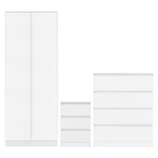 Read more about Mcgowen wooden bedroom furniture set in white