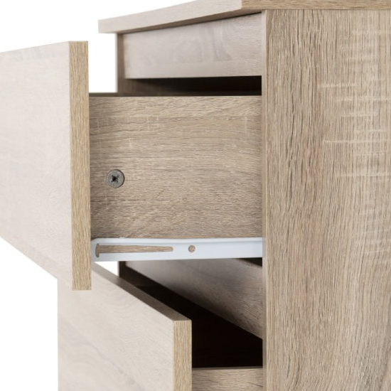 Mcgowen Wooden Chest Of 4 Drawers In Sonoma Oak