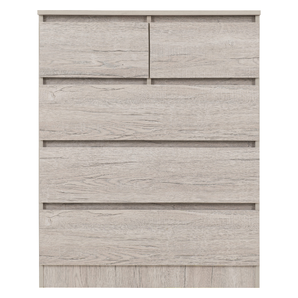 Mcgowen Wooden Chest Of 5 Drawers In Urban Snow