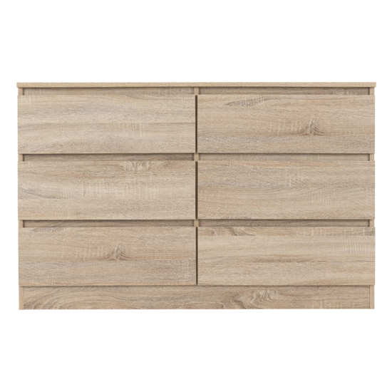 Mcgowen Wooden Chest Of 6 Drawers In Sonoma Oak