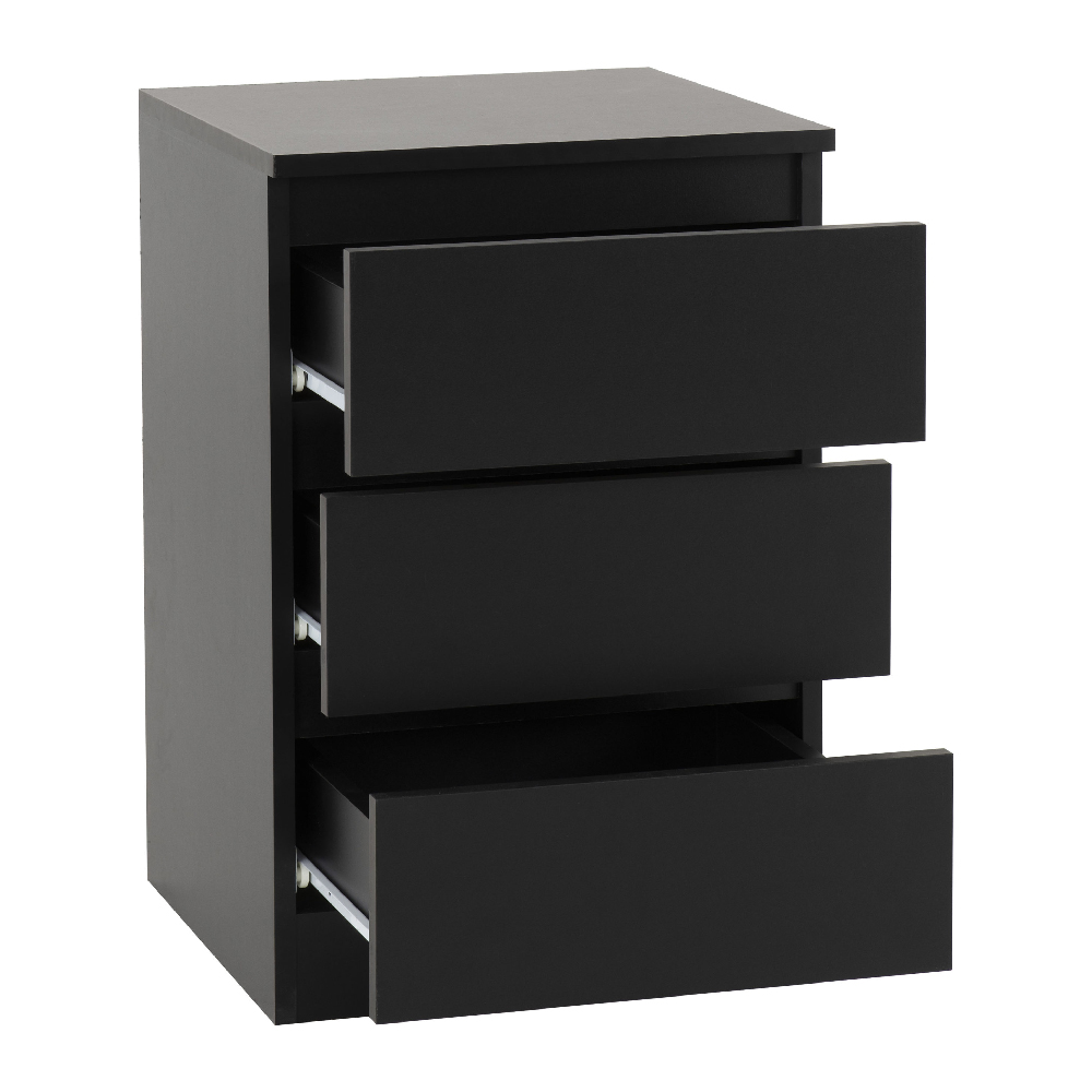 Mcgowen Wooden Furniture Set With 2 Door Wardrobe In Black