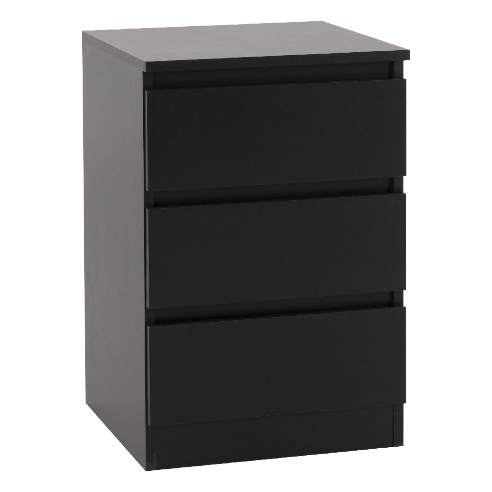 Mcgowen Wooden Furniture Set With 2 Doors Wardrobe In Black