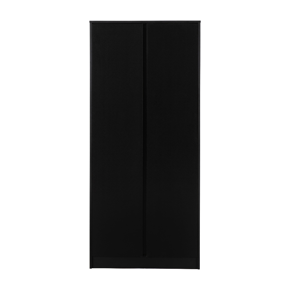 Mcgowen Wooden Wardrobe With 2 Doors In Black