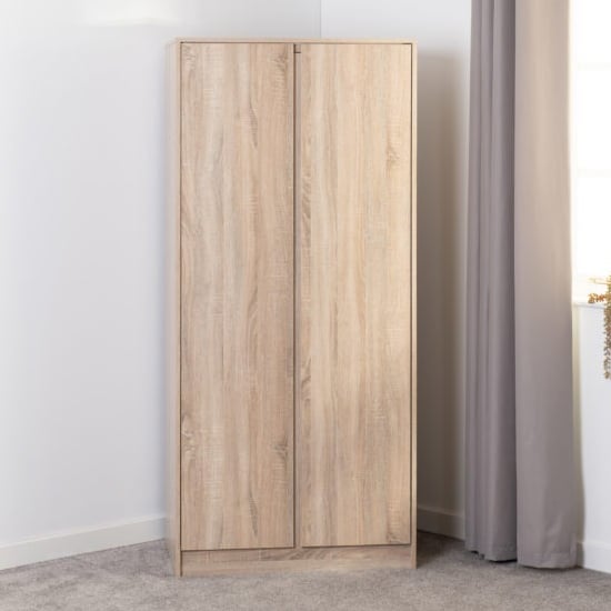 Read more about Mcgowen wooden wardrobe with 2 doors in sonoma oak