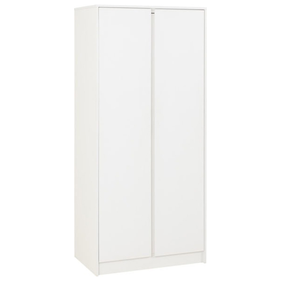 Mcgowen Wooden Wardrobe With 2 Doors In White