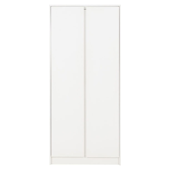Mcgowen Wooden Wardrobe With 2 Doors In White