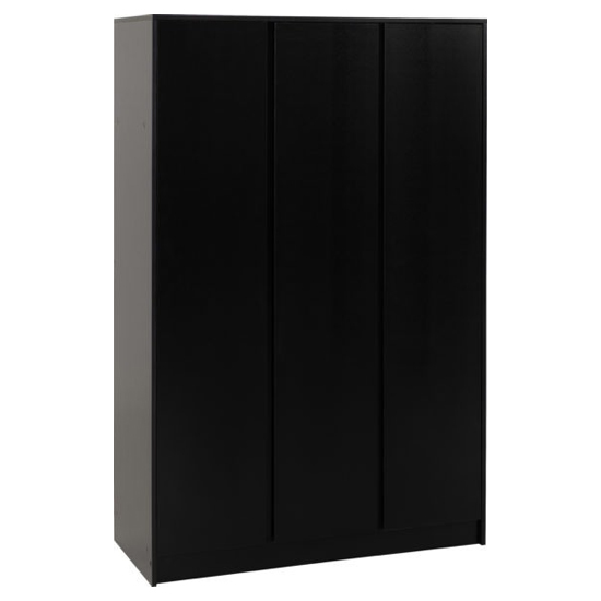 Mcgowen Wooden Wardrobe With 3 Doors In Black