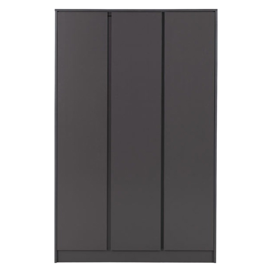 Mcgowen Wooden Wardrobe With 3 Doors In Grey