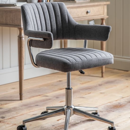 Mcintyre Fabric Swivel Office Chair In Charcoal_3